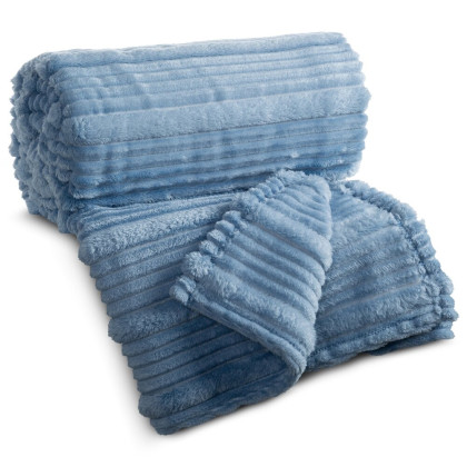 Deka NINA 200x220 flano svetlomodrá